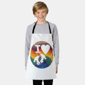 Tablier Retro I Love Roller Ski Revêtu (Porté)