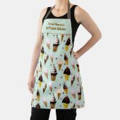 Tablier Retro Ice Cream Pastel Green Personalized Apron (Insitu)