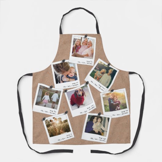 Tablier Retro Instant Photo Style d'impression Collage 8 I (Recto)