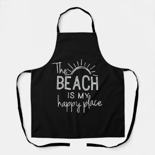 Tablier Rétro La plage est mon endroit heureux Funny Summe