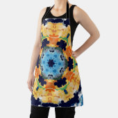 Tablier Rétro Mandala jaune bleu et orange (Insitu)