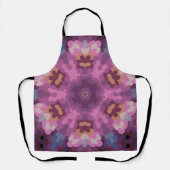 Tablier Rétro Mandala violet rose et orange (Recto)
