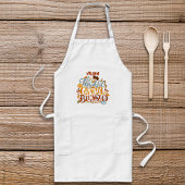 Tablier Rétro Merci Grateful Nom du monogramme béni