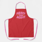 Tablier Retro Merry et Bright Holiday Design (Recto)