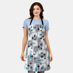 Tablier Retro Mid-Century moderne Cosmique Abstrait Motif