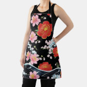 Tablier Retro Modern Seigaiha Sakura Flowers Japan party (Insitu)