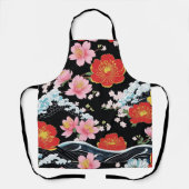 Tablier Retro Modern Seigaiha Sakura Flowers Japan party (Recto)