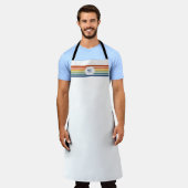 Tablier Retro Monogrammed Minimalist Stripes (Porté)