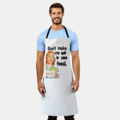 Tablier Retro - Ne me faites pas cracher dans votre nourri (Porté)