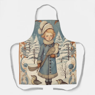 Tablier Retro Noël neige