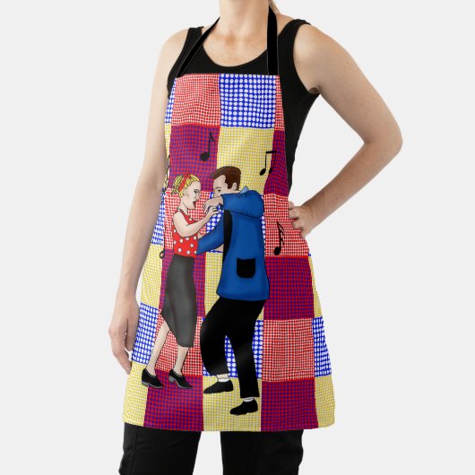 Tablier Retro Pop Art Nostalgale Couple Dancing (Insitu)