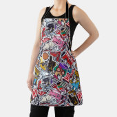Tablier Retro Pop Culture Apron - Amusants & Vibrants Desi (Insitu)