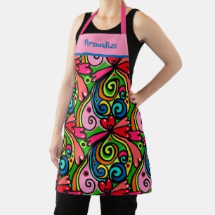 Tablier Retro Psychedelic 60s Motif Amusant et coloré