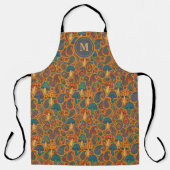 Tablier Retro Psychedelic Mushroom & Paisley Pattern (Recto)
