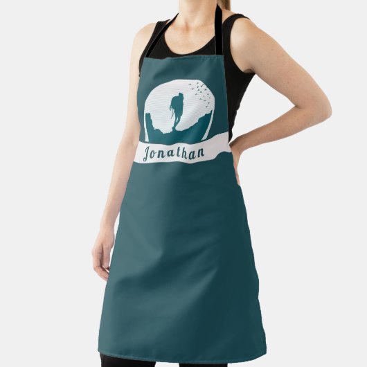 Tablier Retro Randonnée Camping Paysage Nom personnalisé T (Insitu)