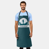 Tablier Retro Randonnée Camping Paysage Nom personnalisé T (Porté)