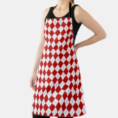 Tablier Retro Red Argyle Chef’s Apron (Insitu)