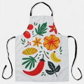 Tablier Retro Scandinavian Tropical Floral Fruit Pattern (Recto)