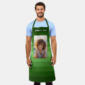 Tablier Retro Stripes - Christmas Green - Simple Photo (Porté)