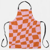 Tablier Retro Super Wavy Psychedelic Checkerboard Vérifier (Recto)