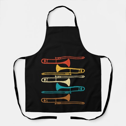 Tablier Retro Trombone - Jazz (Recto)