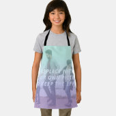 Tablier Retro Turquoise Green & Purple Faded Gradiate Cust (Insitu)