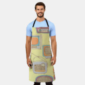 Tablier retro tv and radio. seamless pattern (Porté)