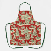 Tablier Retro Vintage Christmas Landscape (Recto)