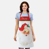 Tablier Retro Vintage Santa Claus Festive Custom Christmas (Porté)