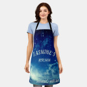 TABLIER RÊVES AU CLAIR DE LUNE | CADEAU CÉLESTE PE (Porté)