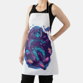 Tablier Rêves de chat de l'espace � Kitty Galaxy Vaporwave (Insitu)