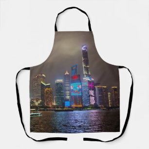 Tablier Rêves électriques - Futuriste Shanghai Skyline, A