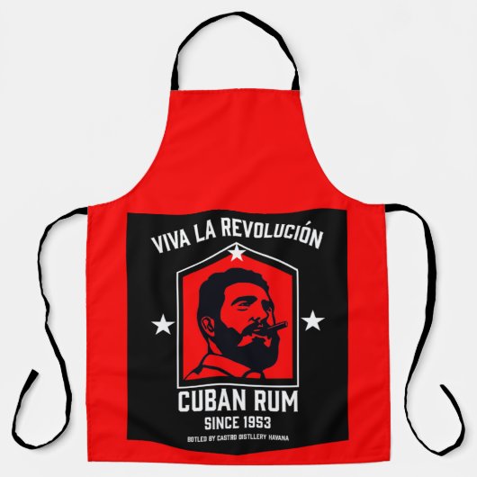 Tablier Révolution des buveurs de rhum Libre à Cuba (Recto)