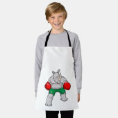 Tablier Rhino à Boxing avec gants de boxe (Porté)