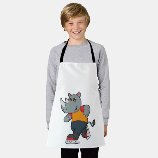 Tablier Rhino at Ice skating with Ice skates (Porté)