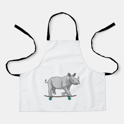 Tablier Rhino en patinage avec skateboard (Recto)