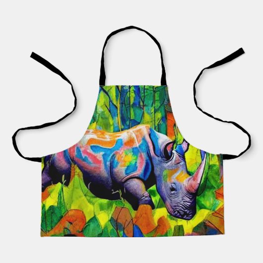 Tablier Rhino reflétant le feuillage (Recto)