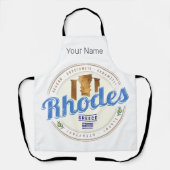 Tablier Rhodes Grèce Vintage Île Egée Souvenir (Recto)