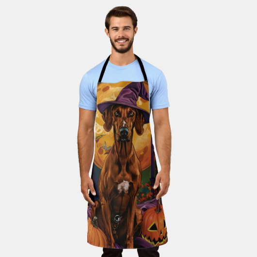 Tablier Rhodesian Ridgeback Chien Halloween sorcier Citrou (Porté)