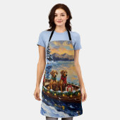 Tablier Rhodesian Ridgeback Christmas Boat Holiday (Porté)