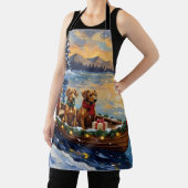 Tablier Rhodesian Ridgeback Christmas Boat Holiday (Insitu)