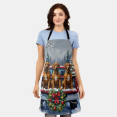 Tablier Rhodesian Ridgeback Christmas Red Truck Holiday (Porté)