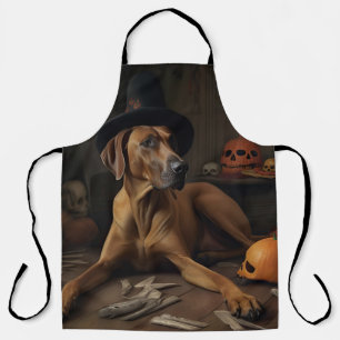 Tablier Rhodesian Ridgeback Citrouilles Halloween effrayan