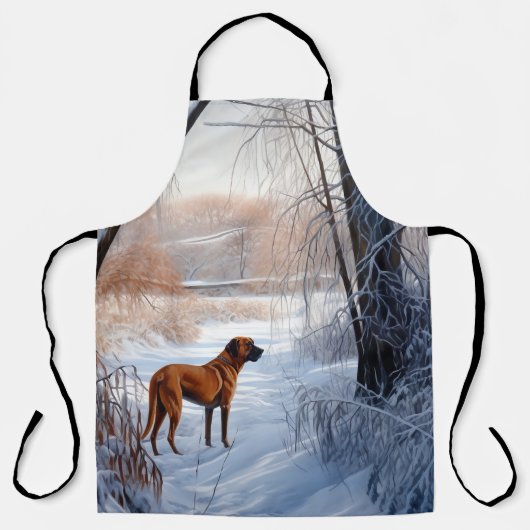Tablier Rhodesian Ridgeback Laisser Neige Noël (Recto)