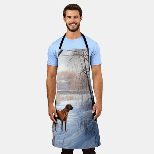 Tablier Rhodesian Ridgeback Laisser Neige Noël (Porté)