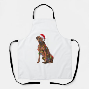 Tablier Rhodesian Ridgeback Noël Lumières Noël Chien de No