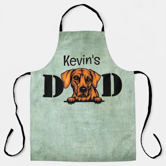 Tablier Rhodesian Ridgeback Personnalisé Papa Apron (Recto)