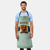 Tablier Rhodesian Ridgeback Personnalisé Papa Apron (Porté)