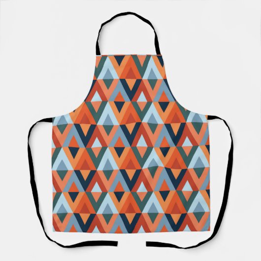 Tablier Rhombus colorés et triangles motif (Recto)