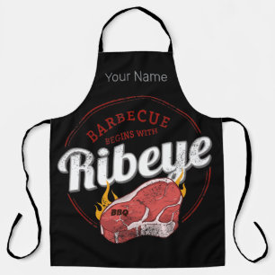 Tablier Ribeye Barbecue Boeuf Vintage BBQ Rib Oeil Père